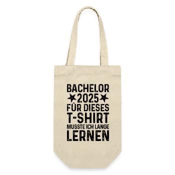 Bachelor 2025 - Geschenkbeutel für Flaschen - Natur - Vorne
