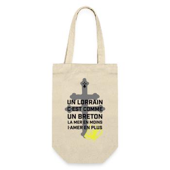 Croix lorraine et chope jaune - Sac à bouteille - nature - Devant