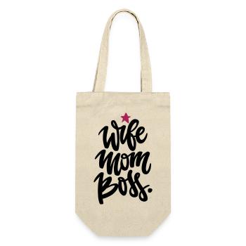 Mama Power - Wife mom Bos - Gift Bag for Bottles - nature - Front