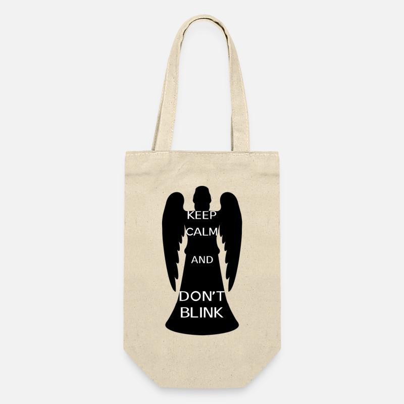 Keep calm and don't blink [ange noir] - Sac à bouteille - nature