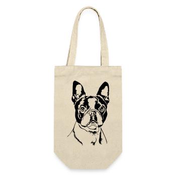 BOSTON TERRIER Portrait Chiens Wilsigns - Sac à bouteille - nature - Devant
