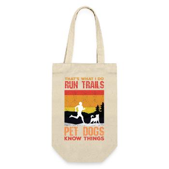 Trail Runner Running Jogging Jogger I Gift - Gift Bag for Bottles - nature - Front