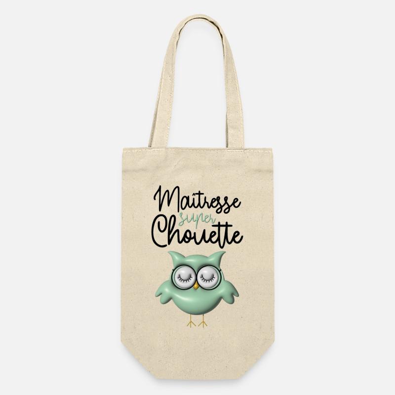 Maîtresse super chouette verte 3D - Sac à bouteille - nature