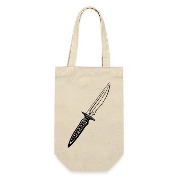 Knife Cutler Knife Lover - Gift Bag for Bottles - nature - Front