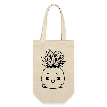 Ananas - Geschenkbeutel für Flaschen - Natur - Vorne