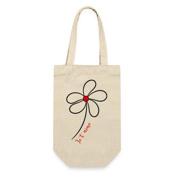 PAAR. ICH HABE GERADE GEHEIRATET. Junggesellinnenabschied. VALENTINSTAG. MARIES - Geschenkbeutel für Flaschen - Natur - Vorne