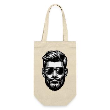 Homme élégant et tendance avec une barbe - Sac à bouteille - nature - Devant