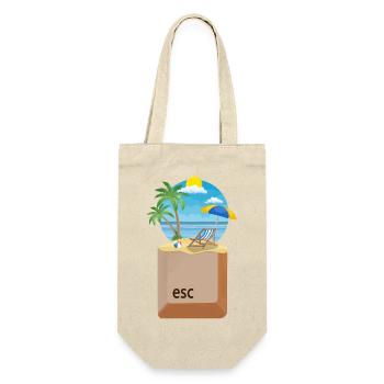 Urlaub vom Büro - Geschenkbeutel für Flaschen - Natur - Vorne