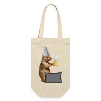 Squirrel with lamp and pillow - Gift Bag for Bottles - nature - Front