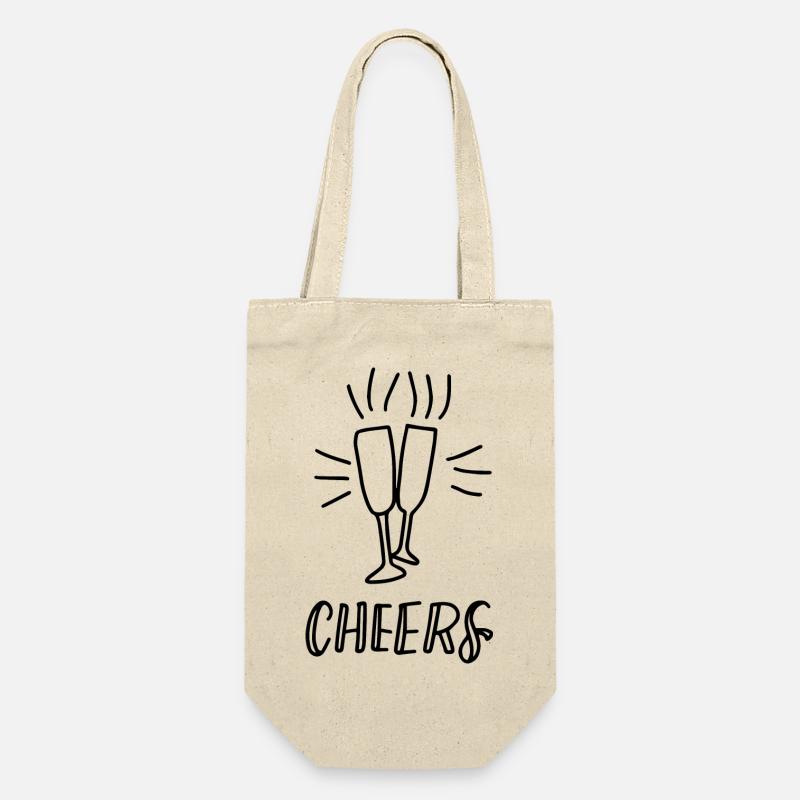 Cheers! - Geschenkbeutel für Flaschen - Natur