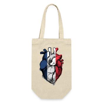 Drapeau du Cœur de la France Libre - Montrer l’amour de la France - Sac à bouteille - nature - Devant