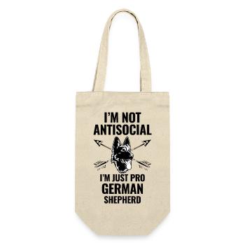 I'm Not Antisocial I'm Just Pro German Shepherd Do - Gift Bag for Bottles - nature - Front