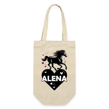 Alena Nom Prénom Pferdeherz - Sac à bouteille - nature - Devant