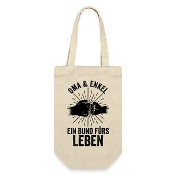 Grandmother Grandson Grandma - Gift Bag for Bottles - nature - Front