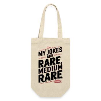 Medium Rare Jokes - Geschenkbeutel für Flaschen - Natur - Vorne