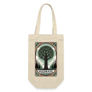 Yggdrasil Norse Tarot Card Style Design - Gift Bag for Bottles - nature - Front