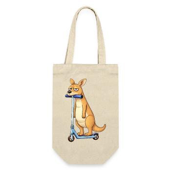 Cute kangaroo on scooter lonely in Australia - Gift Bag for Bottles - nature - Front