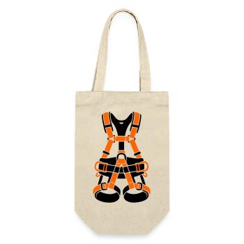 Klettergurt Baumpflege Baumkletterer Klettern - Geschenkbeutel für Flaschen - Natur - Vorne