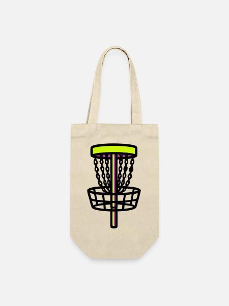 Discgolf Korb Ziel Logo - Geschenkbeutel für Flaschen - Natur
