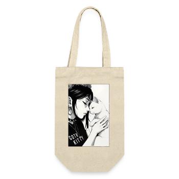 Goth Kitty Portrait - Sac à bouteille - nature - Devant