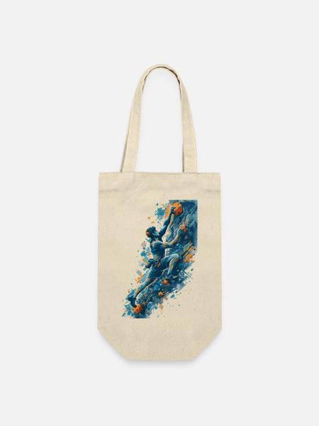 Evolution Bouldern – Cooles Kletterer Outfit - Geschenkbeutel für Flaschen - Natur