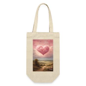 Herzwolke am Abend - Geschenkbeutel für Flaschen - Natur - Vorne