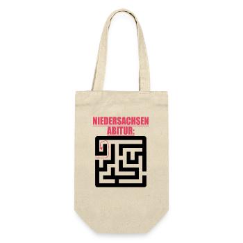 Abi Abschluss Prüfung Sprüche lustig Niedersachen - Geschenkbeutel für Flaschen - Natur - Vorne
