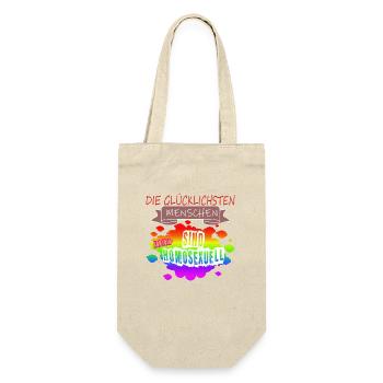LGBTQ Trans Homosexuell Lesbisch Ehe für alle Bi - Geschenkbeutel für Flaschen - Natur - Vorne