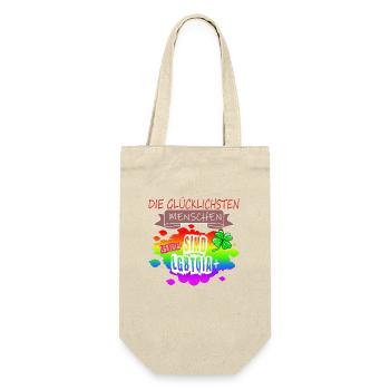 LGBTQ Trans Homosexuell Lesbisch Ehe für alle Bi - Geschenkbeutel für Flaschen - Natur - Vorne
