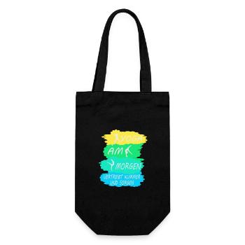 Yoga Lehrerin Kurs Meditation Geschenk Damen Matte - Geschenkbeutel für Flaschen - Schwarz - Vorne