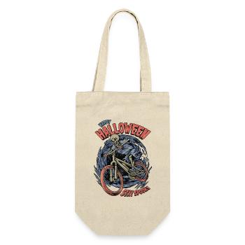 Halloween skeleton rides a bike - Gift Bag for Bottles - nature - Front