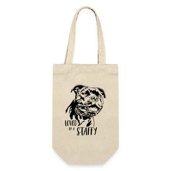 STAFFORDSHIRE BULL TERRIER Staffy Wilsigns - Gift Bag for Bottles - nature - Front