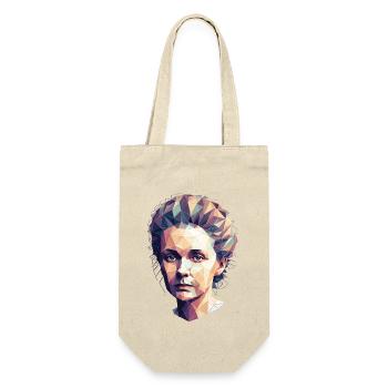 Portrait Marie Curie Polygon Art - Gift Bag for Bottles - nature - Front