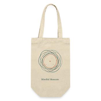 Achtsame Momente | Flow & Ruhe Design - Geschenkbeutel für Flaschen - Natur - Vorne