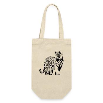 Little tiger family - Gift Bag for Bottles - nature - Front