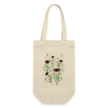 Abstrakte Wildblumen Grunge Illustration - Geschenkbeutel für Flaschen - Natur - Vorne
