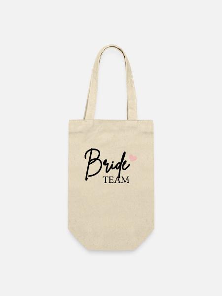 TeamBride - Geschenkbeutel für Flaschen - Natur