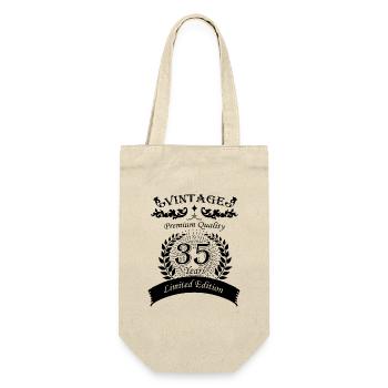 Vintage 35th Birthday Vintage - Gift Bag for Bottles - nature - Front