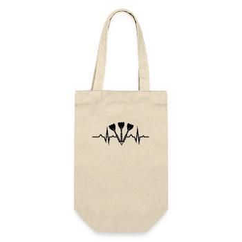 Darts Sports Fun - Gift Bag for Bottles - nature - Front