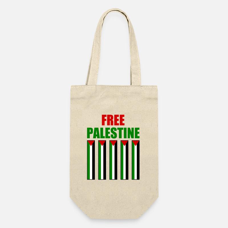 Free palestine - Geschenkbeutel für Flaschen - Natur