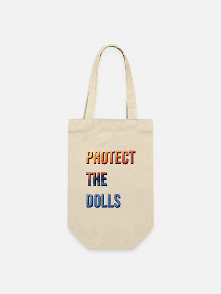 Protect_the_Dolls_2026 - Geschenkbeutel für Flaschen - Natur