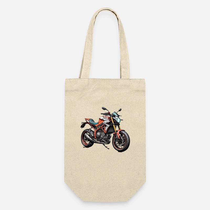 Motorrad - Geschenkbeutel für Flaschen - Natur