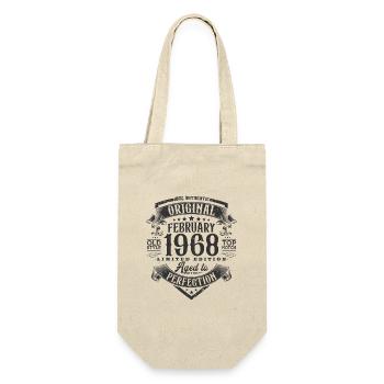 Février 1968 Vintage Birthday Retro Gift - Sac à bouteille - nature - Devant