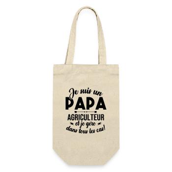 Je suis un papa agriculteur et je gère - Sac à bouteille - nature - Devant