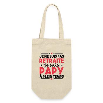 Je ne suis pas retraité je suis papy à plein temps - Sac à bouteille - nature - Devant