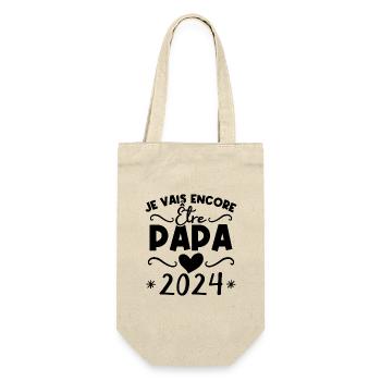 Je vais encore être papa en 2024 Cadeau futur papa - Sac à bouteille - nature - Devant