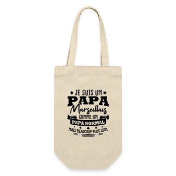 Je suis un Papa Marseillais - Sac à bouteille - nature - Devant