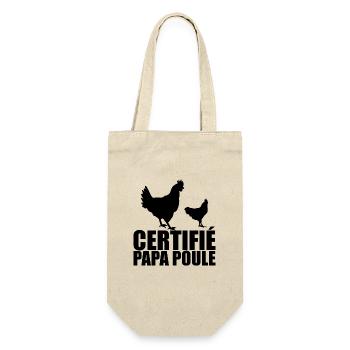 Meilleur Papa | Certifié Papa Poule - Sac à bouteille - nature - Devant