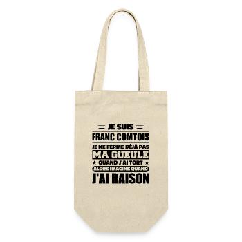 Franc comtois Ich halte meinen Mund nicht zu frank comté - Geschenkbeutel für Flaschen - Natur - Vorne