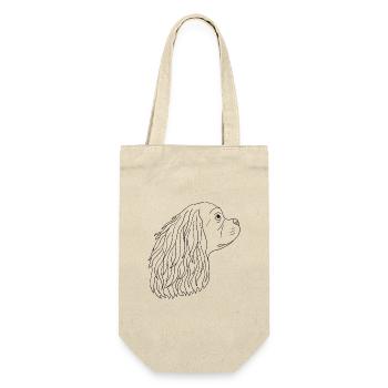 Cavalier King Charles Spaniel - Geschenkbeutel für Flaschen - Natur - Vorne